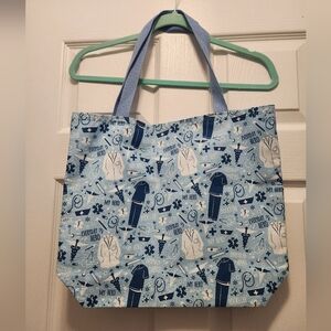 Handmade Colorful Doctor/Nurse themed Tote Bag